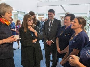 PM sees NHS pressures first hant at Frimley