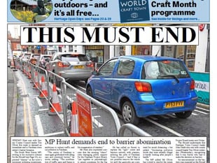 Farnham's cone and barrier bonanza to be removed 'immediately'