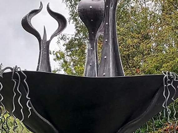 Second in series of sculptures unveiled as 'gift to town'