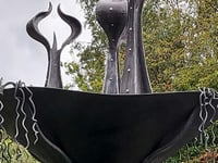 Second in series of sculptures unveiled as 'gift to town'