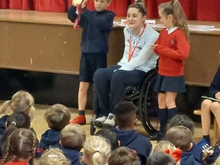 Paralympic gold medallist Kylie Grimes inspires pupils