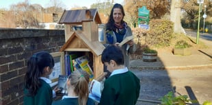 Community book box installed outside school