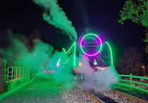 A dazzling end to train lights show