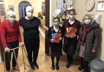 Barrow Hills School distributes postcards to care homes