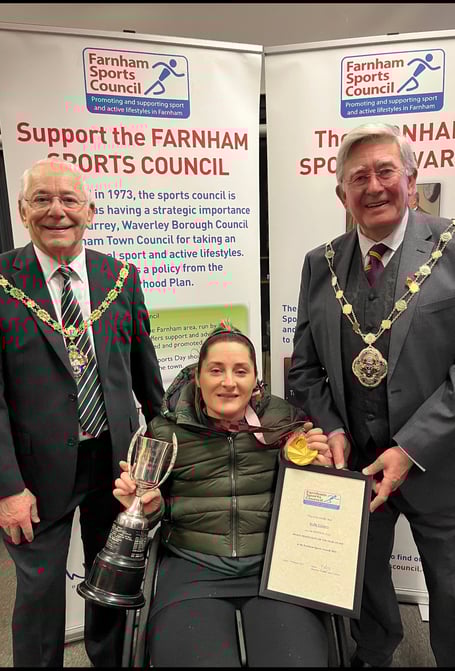 Farnham Sports Personality of the Year Award winner Kylie Grimes