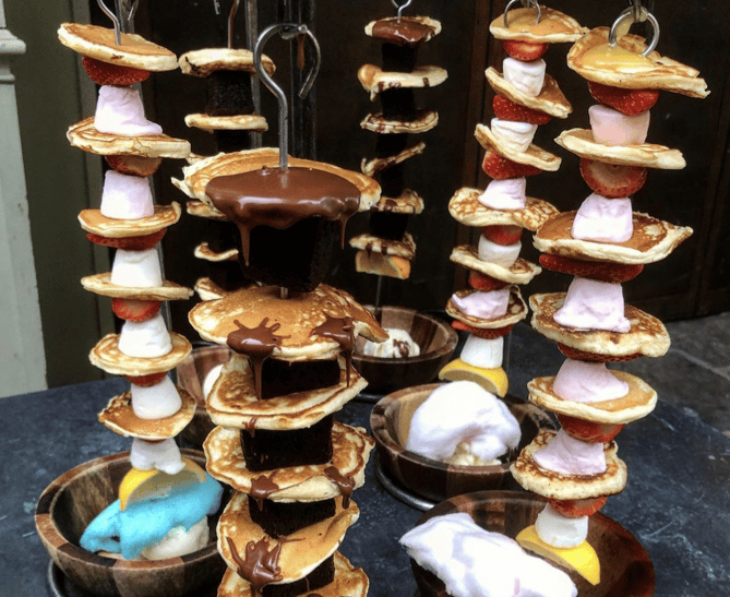 The Botanist’s famous hanging pancake kebab is back for Shrove Tuesday after a two-year hiatus