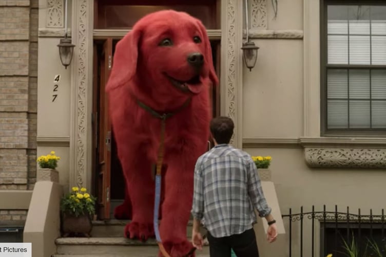 Clifford The Big Red Dog movie still.