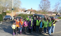 Volunteers find surf board during Liphook’s annual litter pick