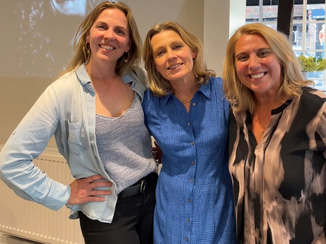 Heather Chuter (left), Helen Bowcock and HasleWorks co-working manager Jenny Thrower