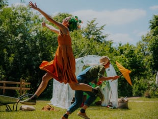 Dancing lesson on plants at Farnham Maltings