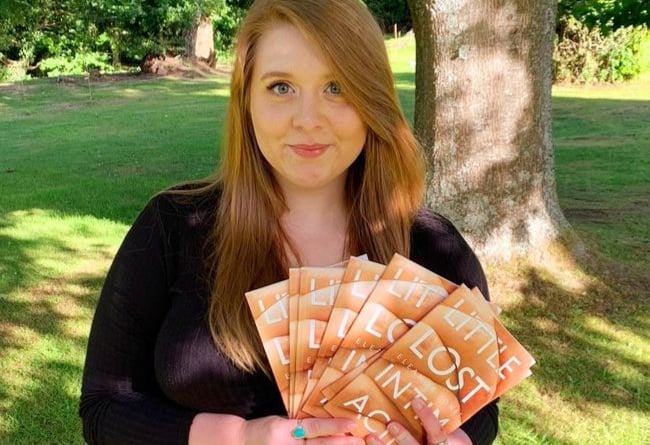 Haslemere author Eleanor Jones pictured with copies of her book, Little Lost Intimacies