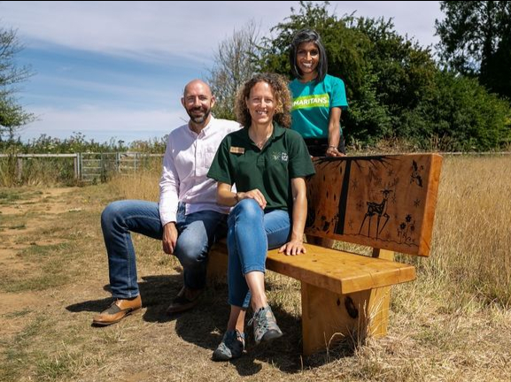 The ‘story bench’ at Eashing Fields