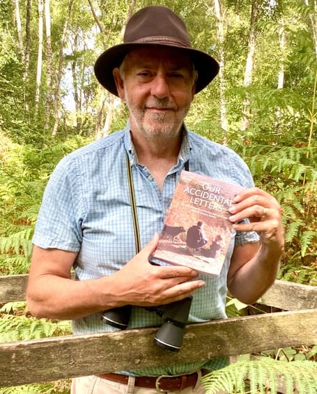 Author Stephen Frye with his book Our Accidental Letters.