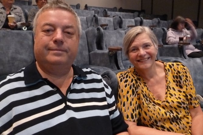 John and Wendy Karban watching the Queen’s state funeral at The Living Room Cinema in Liphook on September 19th 2022. 