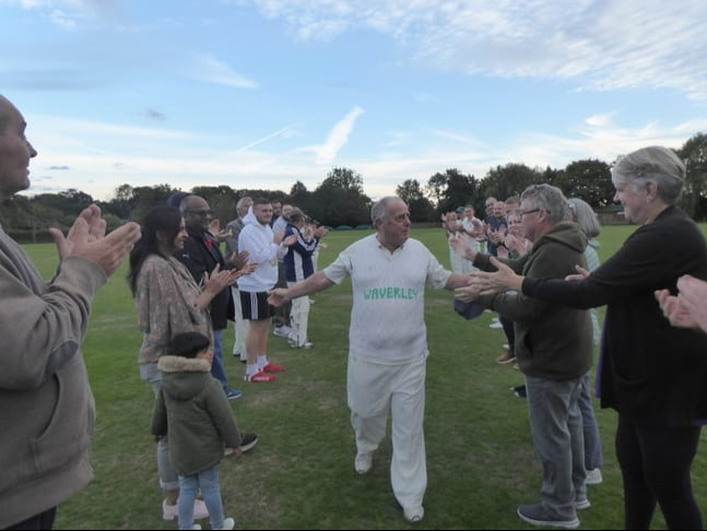 A guard of honour was formed for Waverley legend Peter Brewer