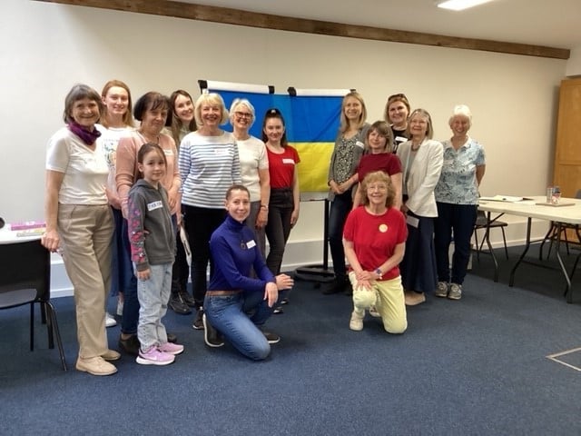 The first English class for Ukrainian refugees in Alton, May 2022.