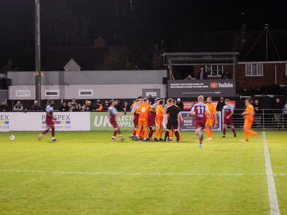 Tempers boil over at The Memorial Ground