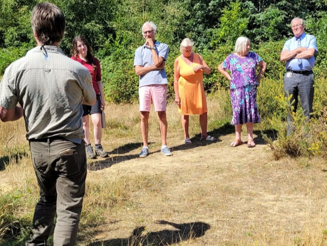 Residents walked through the woodlands at Wispers Park