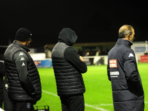 The Baggies coaching team dressed for the night...
