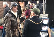 Video: Mayor of Farnham bumps into time-traveller at West Street antiques market