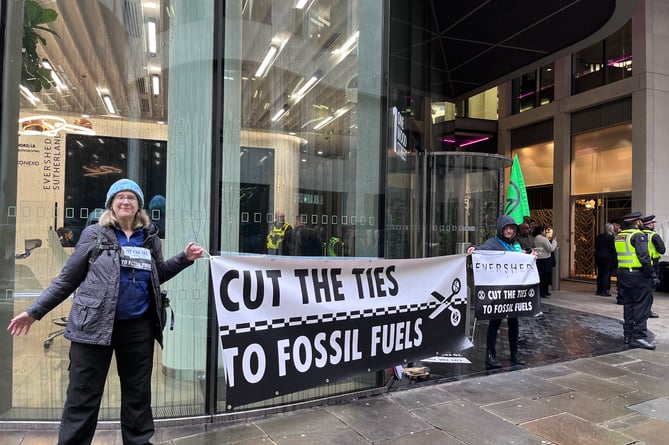 Jenny Condit, 73, from Haslemere joined one of 13 Extinction Rebellion ‘interventions’ in London this week