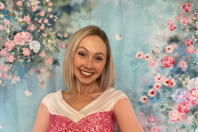 Hannah Evans as Princess Aurora in Sleeping Beauty, Godalming Borough Hall, December 10th to 26th 2022.