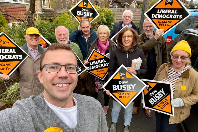 Liberal Democrat candidate Dave Busby stormed to a stunning victory in the Chiddingfold and Dunsfold by-election on December 1