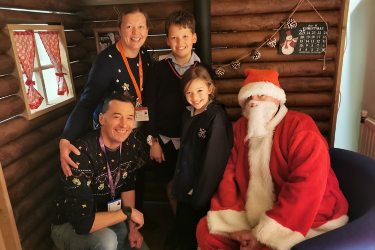 Santa's grotto at Alton School Christmas Fayre, December 2nd 2022.