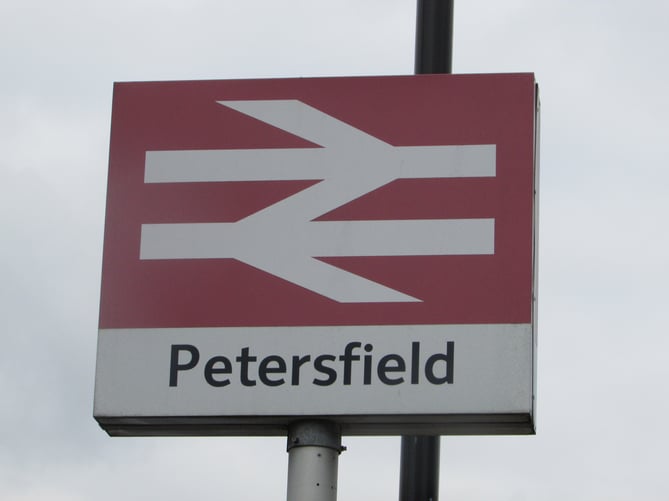 Petersfield station sign