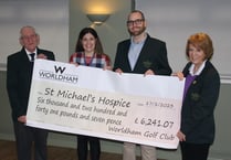Worldham Golf Club members raise more than £6,000 for hospice