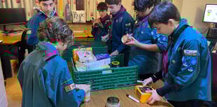 8th Farnham Scouts help out at Farnham Food Bank