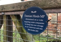 Blue plaques unveiled in Farnham and Alton shaming MPs on river sewage