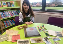 Children at Anstey Junior School in Alton learn about Second World War
