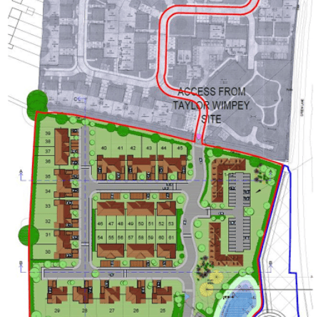 Lamron Developments proposes the 61 homes as a southern extension to Taylor Wimpey's 105-home estate in Green Lane
