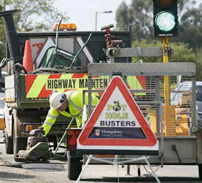 Pothole repairs.