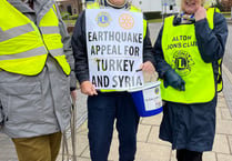 Alton Lions and Rotary clubs raise £3,000 for earthquake appeal