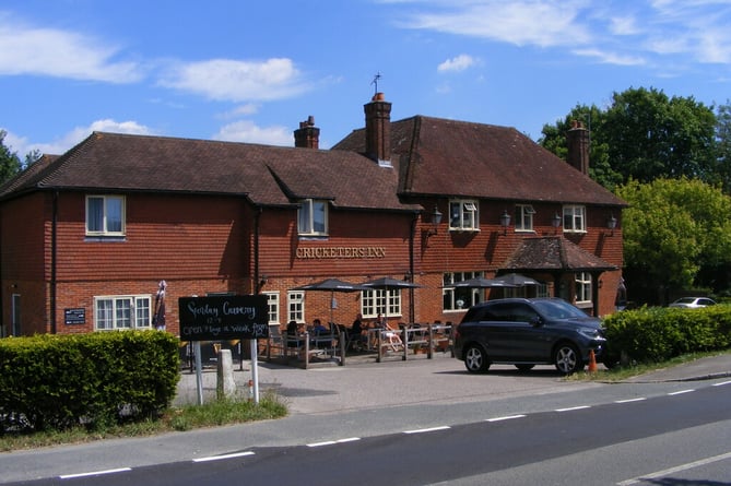 The Cricketers pub in Steep