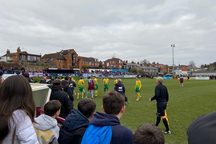 A big crowd watched Farnham Town beat Badshot Lea 2-1 on Saturday