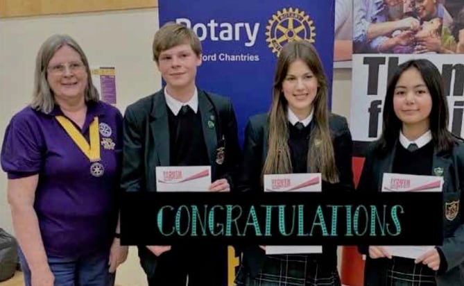 Eggar's School public speaking team, March 2023.