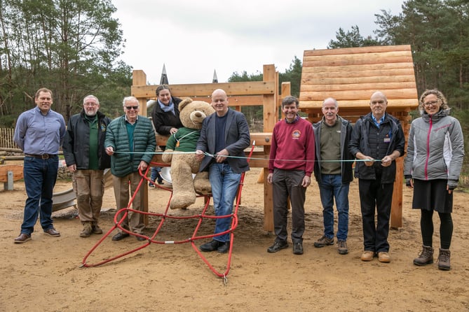 Opening of toddler play area at Hogmoor Inclosure in Bordon, March 21st 2023.