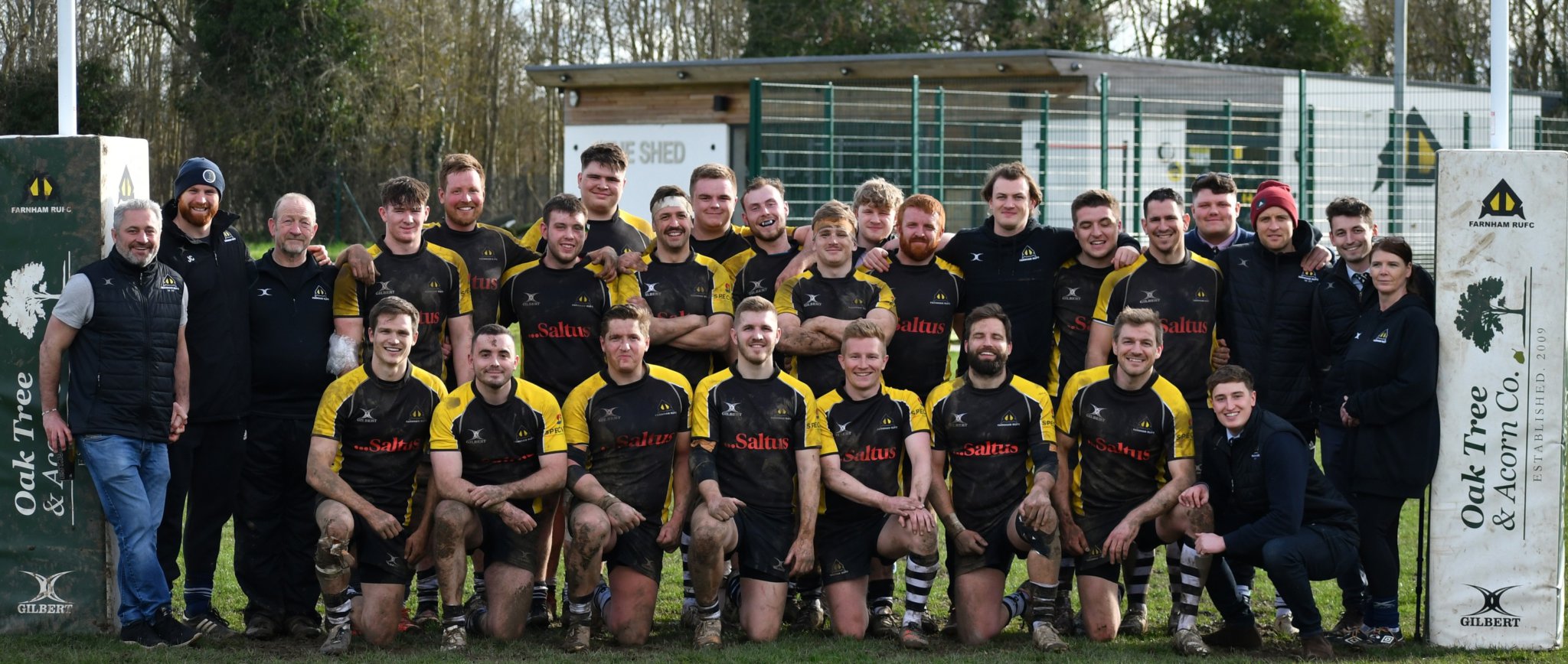 Farnham men’s first team line up for the camera