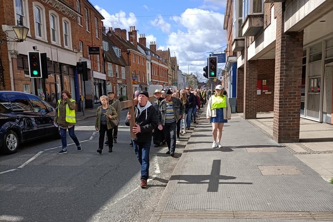 Farnham's traditional Walk of Witness took place again on Good Friday
