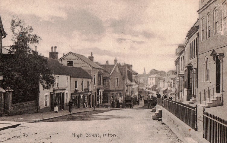 Several shops of a bygone age in Alton High Street feature in the latest Alton Papers book
