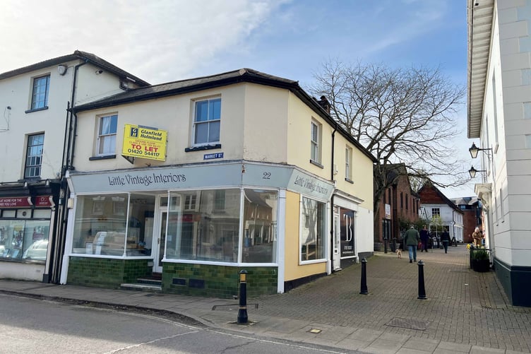 Number 22 Market Street, Alton, April 2023.