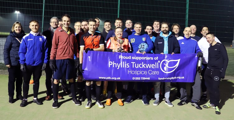 The charity football match raised £4,000 for Phyllis Tuckwell Hospice Care