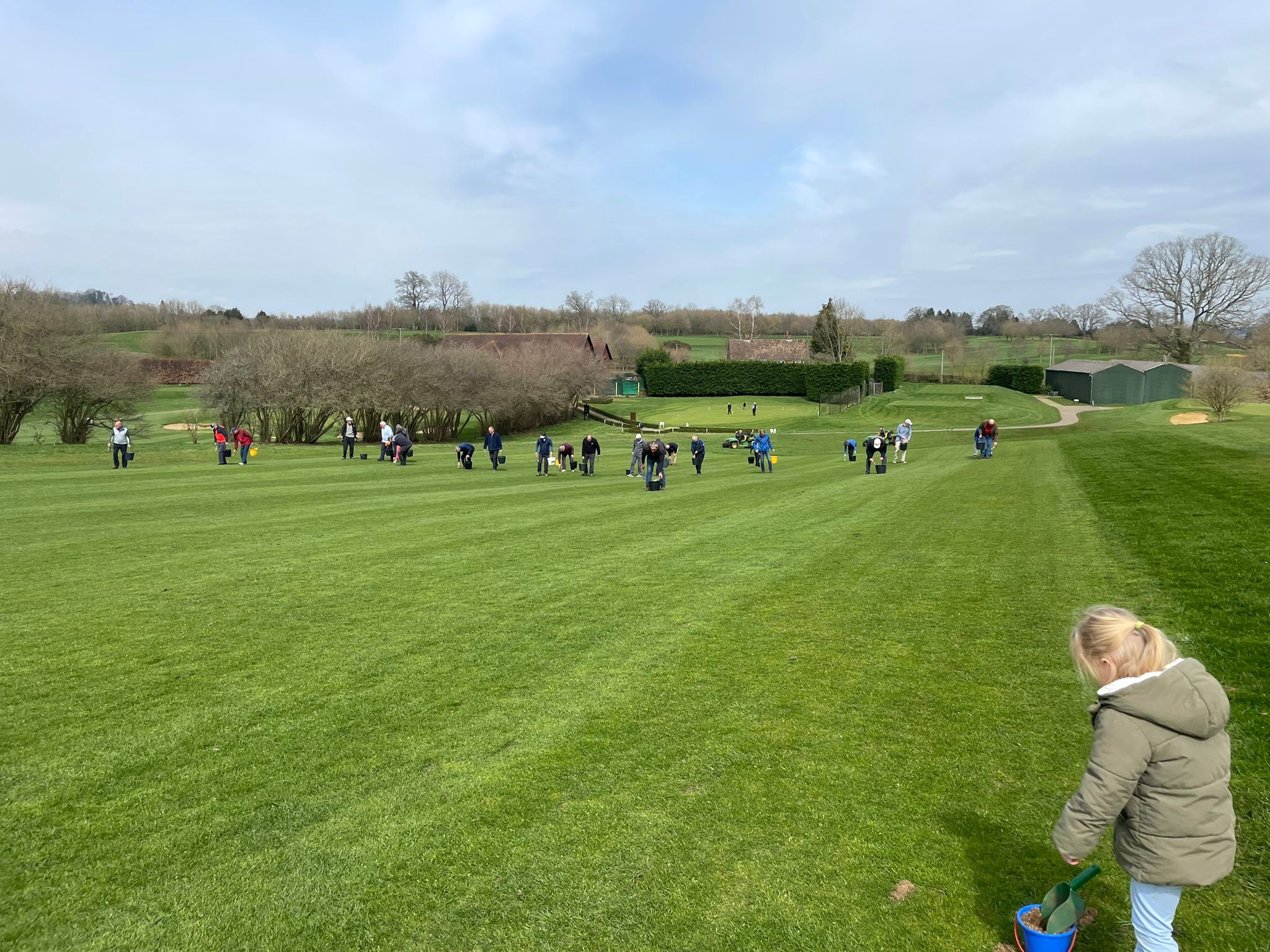 More than 20 members walked up the fairways as part of Petersfield Golf Club’s annual divots party