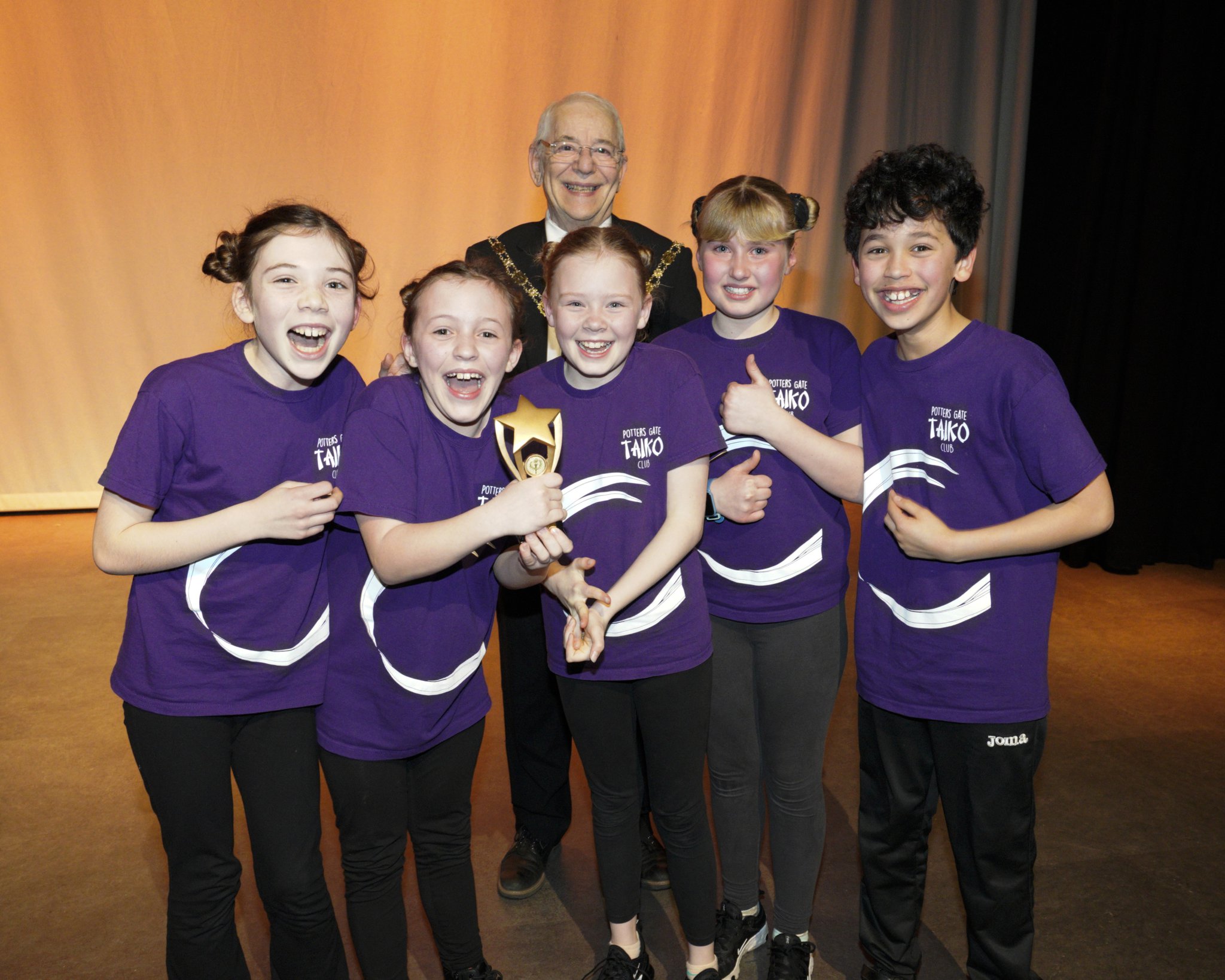 The overall winners were five Taiko drummers from Potters Gate Primary School
