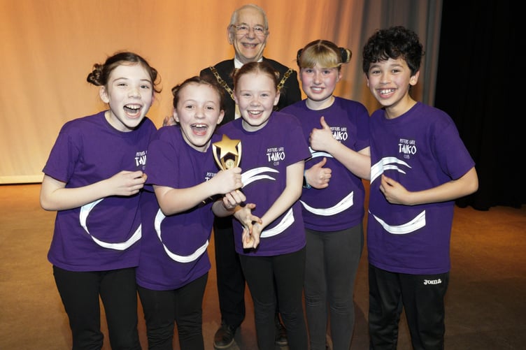 The overall winners were five Taiko drummers from Potters Gate Primary School