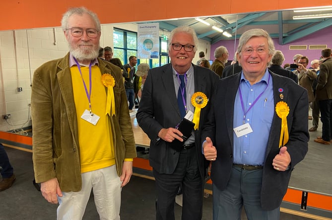 Lib Dems Terry Weldon, Peter Nicholson and John Robini retained their Haslemere seats