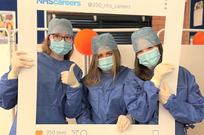 Alton College students promote the 350+ NHS Careers programme